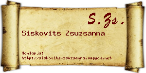 Siskovits Zsuzsanna névjegykártya