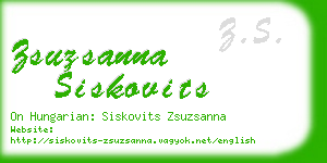 zsuzsanna siskovits business card